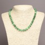 Collar de crisoprasa artificial con cuentas lisas de 8 mm, longitud 45 cm