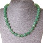 Collar de jade, cuentas de 10 mm, longitud 47 cm