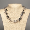 Collar de cuarzo rutilado, trocito en forma de aguja, diámetro 15×5 mm, longitud 48 cm +