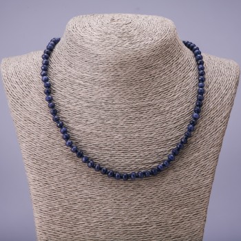 Collar de lapislázuli facetado (artificial) en rondeles, diámetro 6×4 mm, longitud 50 cm