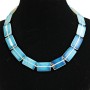 Collar de piedra lunar rectangular 18×26 mm, longitud 47 cm