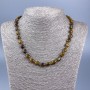 Collar de ojo de tigre facetado, 50 cm