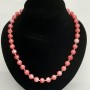 Collar de turmalina artificial, bolas lisas de 10 mm de diámetro, longitud 52 cm+
