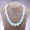 Collar de opalita lunar (opalita sintética) con rondeles, diámetros 10×6 mm–19×14 mm, largo 51 cm