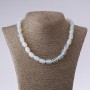 Collar de piedra lunar «cilindro barril», longitud 45 cm