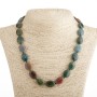 Collar de jaspe 13×18 cm, óvalos planos, longitud 47 cm ±, con cierre