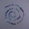 Cuentas facetadas de fluorita, piedra natural, en forma de rondel, diámetro 4x3 mm ±, en hilo, longitud 39 cm+