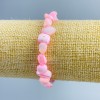 Pulsera facetada de madreperla blanco-rosada, diámetro 8×6 mm +/-, longitud 18 cm (elástico)