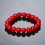 Pulsera elástica de coral prensado de 10 mm