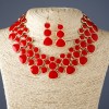 Set «Brillo Rojo» esmaltado, longitud 45 cm, color del metal: oro