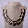 Collar de esmalte negro, longitud 50–55 cm