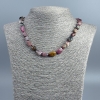 Collar facetado de turmalina natural, diámetro 10×14 mm, longitud 48 cm