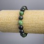 Pulsera de zoisita, bolas lisas de 10 mm, longitud 18 cm, elástica