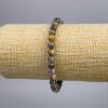 Pulsera Solar de piedra natural, cuentas lisas, diámetro 6± mm, longitud 18 cm, elástica