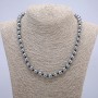 Collar de terahercios con cuentas lisas, diámetro 8 mm, longitud 45 cm+