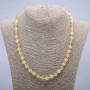 Collar de citrino, bolas lisas de 8 mm, longitud 45 cm +