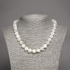 Collar de adularia natural con cuentas lisas de 10 mm de diámetro, longitud 45 cm ±