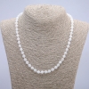 Collar de adularia con cuentas lisas, diámetro 8 mm, longitud 45 cm +