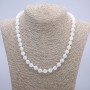 Collar de adularia, cuentas lisas, diámetro 6 mm, longitud 45 cm +