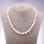 Collar de cuarzo rosa natural 45 cm
