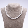 Collar de piedra natural Kaholón, bola facetada, diámetro 10 mm, longitud 45 cm