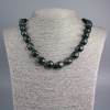 Collar de serafínita, piedra natural facetada, diámetro 14x9 mm, longitud 50 cm+