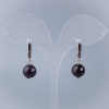 Pendientes de granate, bolas lisas, diámetro aprox. 8,5 mm, cierre inglés, longitud aprox. 28 mm