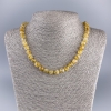 Collar de citrino, piedra natural facetada en cubo, diámetro 7×7 mm, longitud 50 cm