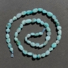 Cuentas facetadas de larimar natural, diámetro 6×8 mm, longitud aproximadamente 41 cm, ensartadas en hilo