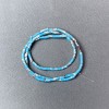Cuentas de varisita turquesa prensadas, facetado, diámetro 2×4 mm ±, longitud 38 cm ± en hilo