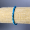 Pulsera de apatita natural, cubos facetados de 5 mm de diámetro, 18 cm de longitud (elástico)