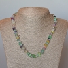 Collar facetado de fluorita natural, diámetro 8×3 mm ±, longitud 47 cm ±