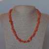 Collar de cuentas de cornalina, piedra natural facetada, diámetro 8×4 mm +-, longitud 48 cm +